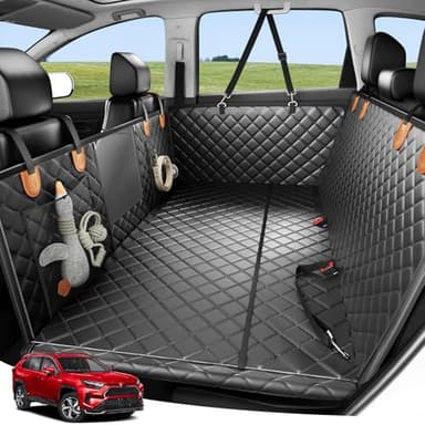 Zanch 2025 Upgraded Dog Car Seat Cover, 400 lbs Heavy Duty Hard Bottom, Waterproof & Anti-Scratch Back Seat Protector, Nonslip Pet Hammock Extender for Cars, SUV, Trucks, Standard-Orange - Image 1
