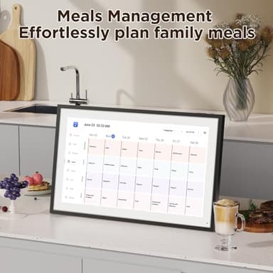 LOOFII 10.1 Inch Smart Digital Calendar – HD Touchscreen Family Planner & Calendar with Chore Chart & Meal Planner (Black White) - Image 5