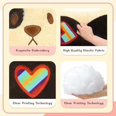 MorisMos Gaint Cat Plush Long Body Pillow, 43.3" Cat Stuffed Animal Cat Plushie Toy Big Soft Hugging Pillow - Image 3