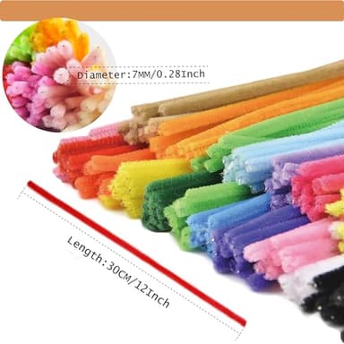 ESUOHYM 200 PCS Pink Colors Pipe Cleaners Craft Chenille Stems DIY Art Supplies Colorful Thick Fluffy Fuzzy Wire Sticks Bulk for Kids and Adults (Pink) - Image 6