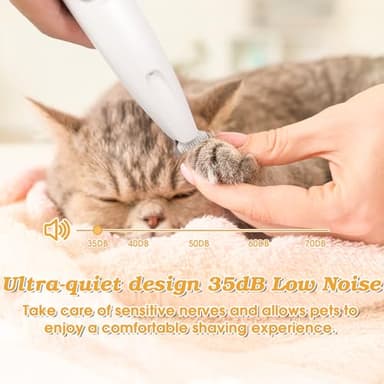 Palksky Dog Paw Trimmer, Upgraded 18mm-Blade Electric Dog Clippers for Groomming with Led Display, Waterproof Pet Micro Precision Trimmer, Rechargeable Hair Shaver for Paws, Ears, Face, Rump and Eyes - Image 3