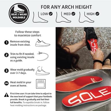 SOLE Active Medium Shoe Insoles - Men's Size 8/Women's Size 10 - Image 6