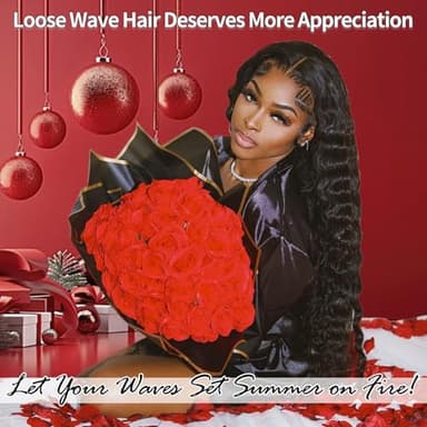 MEIMEI 34 Inch Long Lace Front Wigs Human Hair Loose Wave 250% Density 15A Grade Real Full Large Lace Space 13x4 Loose Deep Wave Lace Frontal Wigs Human Hair Pre Plucked for Black Women - Image 2