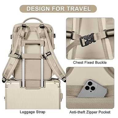 Large Travel Backpack For Women Men Airline Approved Carry On Backpack Flight Approved Waterproof Sports Luggage Backpack Casual Daypack Hiking Backpack - Image 6