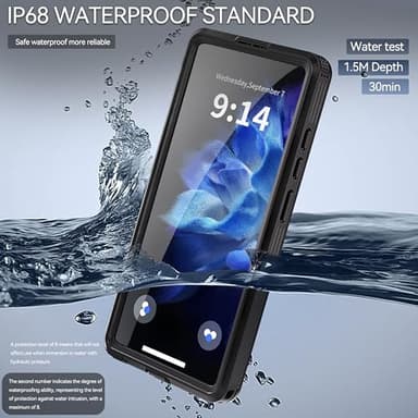 for Samsung Galaxy S25 Ultra Case, [Built-in Screen Protector] [IP68 Waterproof Dustproof] [Compatible with MagSafe] Rugged Full Body Underwater Protective Cover for Galaxy S25 Ultra 5G - Black - Image 2