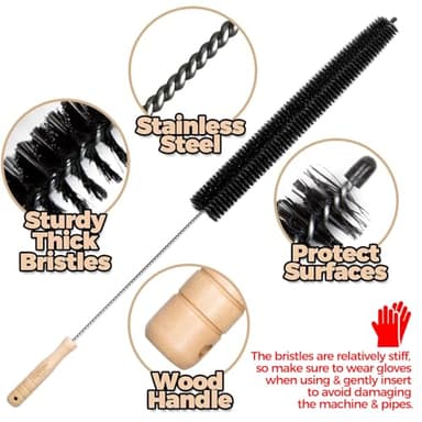 Holikme Dryer Vent Cleaner Kit 2 Pack - Household Cleaning Supplies 304 Stainless Steel Dryer Lint Brush Home Essentials for Lint Trap Dust Vacuum Brush - Image 4