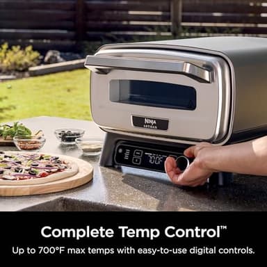 Ninja Artisan Outdoor Pizza Oven, 12-inch, 3-minute Pizza, Neapolitan, Thin Crust, New York Chicago, Custom, 700F Max Temperature, Electric Heat, Bake, Broil, Proof, Warm, MO201 - Image 2