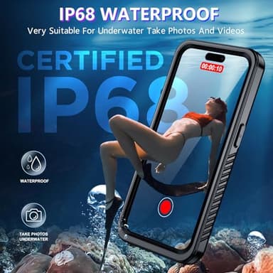 2025 New for iPhone 14 Pro Max Case Waterproof,[Glass Camera Protector & Built-in Screen Protector] [Full Body Shockproof] [IP68 Underwater][Dustproof][Dropproof] Phone Case for iPhone 14 Pro Max 6.7" - Image 3
