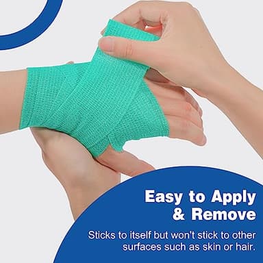 AZEN 40 Pack Self Adhesive Bandage Wrap, 2" X 5 Yards Elastic Cohesive Bandage Wrap, Color Athletic Tape, Vet Wrap, Ankle Tape, Tattoo Grip Tape Wrap - Image 4