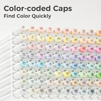 Ohuhu Pastel Alcohol Brush Markers- 48 Pastel Colors of Honolulu Blossoming- Alcohol Based Double Tipped Art Marker Set for Artist Adults Coloring Illustration- Brush & Chisel Dual Tips- Refillable - Image 4