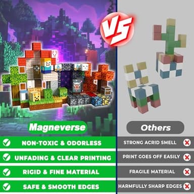 150 PCS Magnetic Blocks - Magnetic Building Block for Kids Ages 4-8 8-12, Magnet Blocks Cubes Tiles Constructions Toy for Girl Boy, STEM Montessori Stacking Toy, Sensory Play Halloweens Birthday Gifts - Image 4