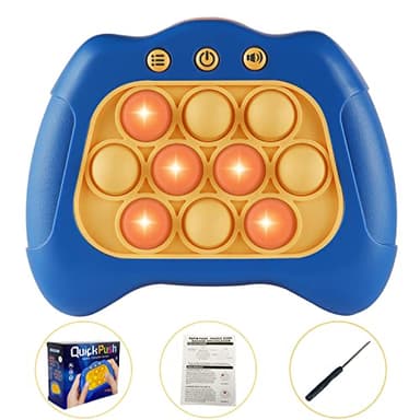 Intoypad Pop The Target! Handheld Speed Push Game Machine: A Fun Multiplayer Game for Family. Sensory Fidget Toy Christmas Toys Gifts for 6 7 8 9 10 11 12 Years Old Kids Road Trip Car Games Kids Blue - Image 5