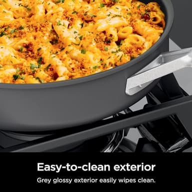 Ninja Pots and Pans Set Non Stick | Comfort Grip 10-Piece Cookware Set with NeverStick | Frying Pan, Sauce Pan With Lid, Stock Pot with Lid, Nonstick, Dishwasher Safe, Oven Safe to 400°F, CW69010 - Image 3