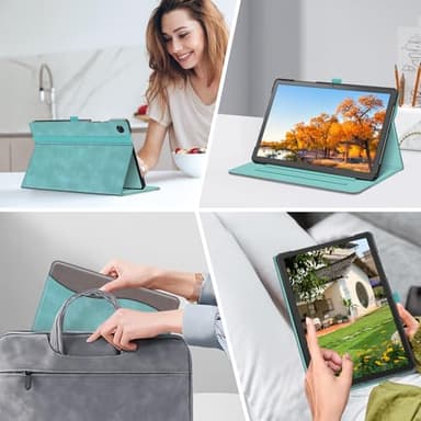 Fintie Case for Samsung Galaxy Tab A9 Plus/A9+ 5G 11 Inch 2023 Model (SM-X210/X216/X218), Multi-Angle Viewing Smart Stand Back Cover with Pocket Auto Wake/Sleep, Turquoise - Image 7