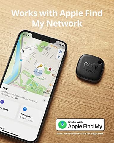 eufy Security by Anker SmartTrack Link (Black, 2-Pack), Android not Supported, Works with Apple Find My (iOS only), Key Finder, Bluetooth Tracker for Earbuds and Luggage, Phone Finder, Water Resistant - Image 3