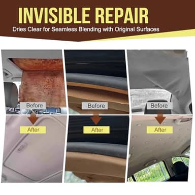 Headliner Repair Glue, Car Headliner Adhesive with Brush, Car Roof Liner Fabric Adhesive, Upholstery Glue for Cars,Headliner Repair Kit, Suitable for Automotive interiors, Fabric, Leather - Image 3