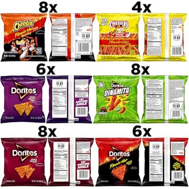 Frito-Lay Fiery Mix Variety Pack, Hot & Spicy Snacks Single Serve Bags, (Pack of 40), Flamin' Hot Cheetos, Doritos, Chester's Hot Fries - Image 3