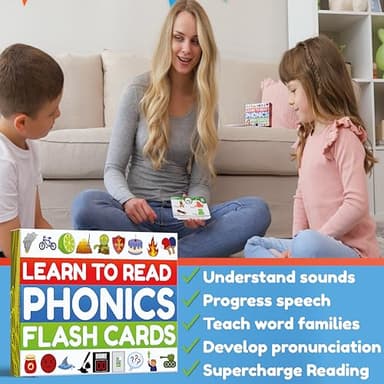 THE BAMBINO TREE Phonics Flash Cards - Learn to Read in 20 Phonic Stages - Education for Kids Ages 4-8 Kindergarten 1st 2nd Grade - Image 5