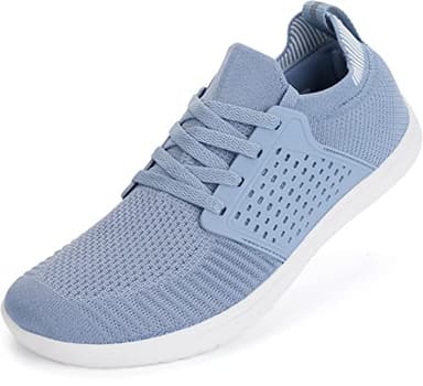 WHITIN Women's Barefoot Tennis Shoes Zero Drop Size 5.5 Female Minimalist Comfy Road Running Gym Trekking Wider Workout Runner Sneakers Light Blue 36 - Image 1