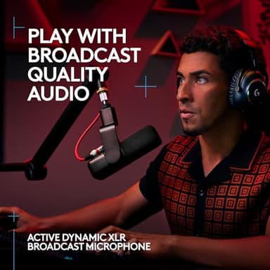 Logitech G Yeti Studio Active Dynamic XLR Broadcast Microphone for Gaming, ClearAmp Active Preamp, Dual-Diaphragm Capsule, Internal Shockmount - Off White - Image 2