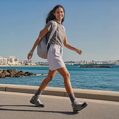 NORTIV 8 Women's Waterproof Hiking Boots Outdoor Trekking Camping Trail Hiking Boot Seeker,Size 5,Light Grey,Seeker - Image 7