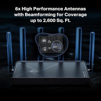 TP-Link Tri-Band BE9700 WiFi 7 Router Archer BE600 | 10G WAN/LAN +2.5G WAN/LAN +3× 2.5G LAN Ports, New 320Mhz Channel | Covers up to 2,600 Sq. ft and 120 Devices|VPN, HomeShield for Network Security - Image 6