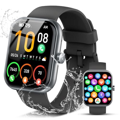 Smart Watch for Men Women, 1.96" HD Fitness Tracker Running Watch (Answer/Make Call), IP68 Waterproof,Pedometer, Sleep/Step/Activity/Heart Rate Monitor,110+ Sport Mode Smartwatch for iOS Android Phone - Image 1