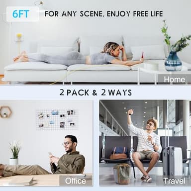 6ft iPhone Fast Charging Cable, 20W USB C Wall Charger With Type C to Lightning Cord for iPhone 14/13/12/11 Pro Max Plus, iPad - 2Pcs Yellow - Image 2