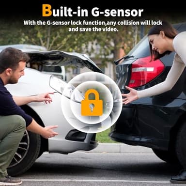 Dash Cam Front and Rear: 4K Dual Channel Dash Cam - 5GHz WiFi, Dash Camera for Cars with 64GB Card, 2" IPS, App Control, G-Sensor, Loop Recording, 170° Wide Angle, Night Vision, 24H Parking Mode - Image 6