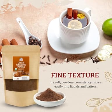 52USA Organic Ceylon Cinnamon Powder, 2oz | True Cinnamon from Sri Lanka, Non-GMO, Gluten-Free, Freshly Packed for Baking, Cooking & Beverages - Image 4