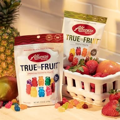 Albanese World's Best True to Fruit Gummies, Variety Pack, 5oz Bag of Gummy Candy (Pack of 6), Individually Wrapped Soft & Chewy Candy Snacks - Image 4