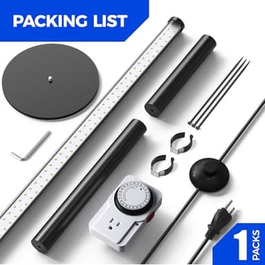 Barrina T10 Pro Standing Grow Light with Timer, 42W, 5000K, Full Spectrum Vertical Tall Grow Lights for Indoor Plants, Wide Coverage, 4FT to 5.6FT Height with Foot Switch, for Flower and Tall Plants - Image 9