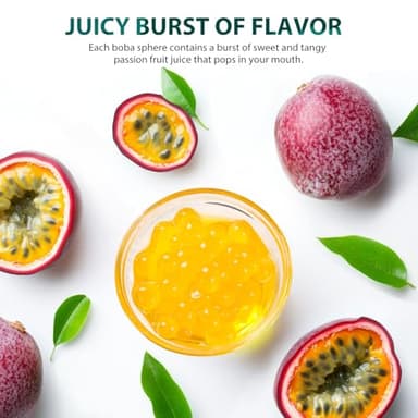 Soeos Passion Fruit Popping Boba Pearls 6.6 Pounds, Bursting Boba Pearls for Bubble Tea, Beverages, Shakes, Desserts, Smoothie and Ice Cream Topping - Image 3