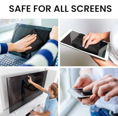 EVEO® Screen Cleaner Spray Kit (Streak-Free) TV Screen Cleaner for Smart TV, LCD, LED, OLED | Computer Screen Cleaner Spray and Wipe Microfiber Cloth - TV, Monitor, Laptop, iPad, Car - 6.7oz 1 Pack - Image 3