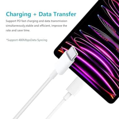 Car Carplay Cable for iPhone 16E 16 15 Pro Max Car Accessories Charger, iPhone 16 15 Carplay Cable USB a to USB c Cable Adapter Galaxy Note S10, LG,Moto， i Phone SE4 17 16E 15 Pro Plus Charging 3ft - Image 3
