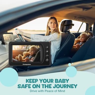 Chuanganzhuo Car Baby Camera with Advanced Night Vision, 3X Zoom, USB Powered, 5'' AHD 1080P IPS Crystal-Clear Car Baby Monitor, Backseat Camera for Kids Infants Rear Facing, S100U, 5inch Black - Image 9