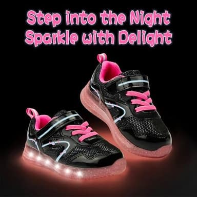 SKYWHEEL Toddler Girls Boys Light up Shoes LED Flashing Lightweight Mesh Breathable Walking Sneakers for Toddler and Little Kids Running - Image 6