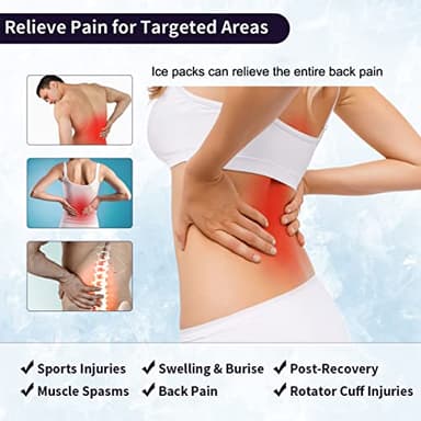 RAINBOW Extra Large Gel Ice Pack for Injuries Reusable (20.5''x 13''), Flexible Cold Pack for Back Pain Relief, Hot Cold Therapy Full Back Ice Pack for Swelling, Bruises & Sprains - Image 3