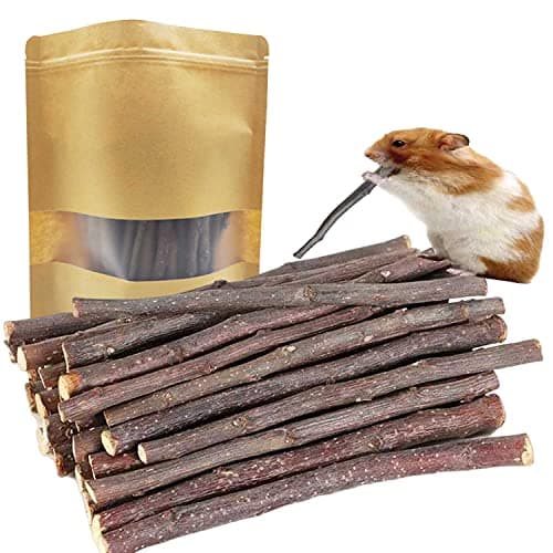 Natural Apple Sticks 10oz(300g) Small Animals Molar Wood Treats Toys Chinchilla Guinea Pig Hamster Rabbit Gerbil Parrot Bunny and Small Animals Chew Stick Toys Treats - Image 1