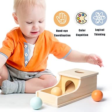 Busy edition Montessori Toys for Babies 6-12 Months Object Permanence Box Wooden Ball Drop Toy Play for 6 Month 1 2 3 Year Old Toddlers Infant Early Age Toy - Image 7