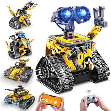 INSOON Robot Toys for Kids Building Set, 520 PCS App & Remote Control Robotics Kit, 5-in-1 RC Wall Robot Engineer Dinosaur Building Block Toy Gift for Kids 6 7 8 9 10 11 12+ Years Old Boys Girls - Image 1