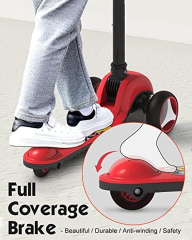 Toddler Scooters for Kids 3-5/5-7/8-12 Years Old, Girl's Foldable 3 Wheel Scooter for Kids Ages 6-12 with Adjustable Heights and Light Up LED Wheels - Image 6