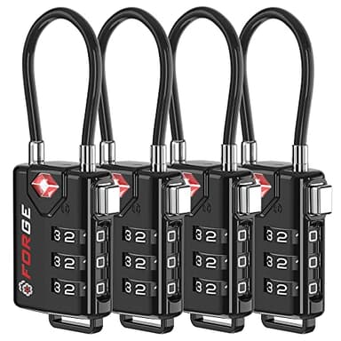 TSA Approved Cable Luggage Locks, Re-settable Combination with Alloy Body - Image 1
