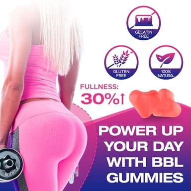 Jovariquethor Booty Gummies for Women - BBL Gummies with Multivitamins and Herbal Extracts - Peach Flavor - 120 Count - Image 5
