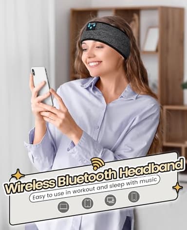 Fulext Sleep Headphones Bluetooth Headband - Sleeping Headphones for Side Sleeper Reduce Snoring Disturbance for Sleeping, Sports, Tech/Birthday for Women Men Mom Dad - Image 5