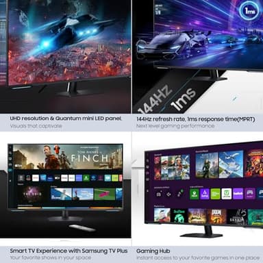 SAMSUNG 43" Odyssey Neo G7 Series 4K UHD Smart Gaming Monitor, 144Hz, 1ms, VESA Display HDR600, Quantum Matrix Technology, AMD FreeSync Premium Pro, LS43CG702NNXZA, Black - Image 8