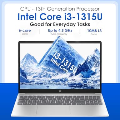 HP 15.6 Business Touchscreen Laptop Computer - w/Office Lifetime & Windows 11 Pro & DVD Drive | 15.6" HD 250 nits Touch Display | Intel i3 1215U | Wi-Fi6 | 32GB RAM • 1TB SSD - Image 3