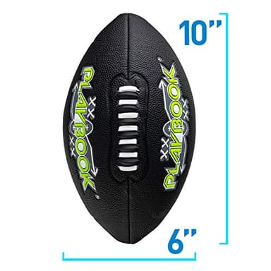 Franklin Sports Kids Football - Playbook Junior Football with Play Diagrams - Small Youth Football with Soft Cover - Black 10"x6" - Image 7