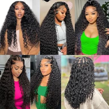 12A Deep Wave Human Hair Bundles 16 18 20 Inch Curly Bundles Human Hair 100% Unprocessed 3 Bundle Brazilian Virgin Human Hair Extensions Quick Weave Natural Black Color - Image 6