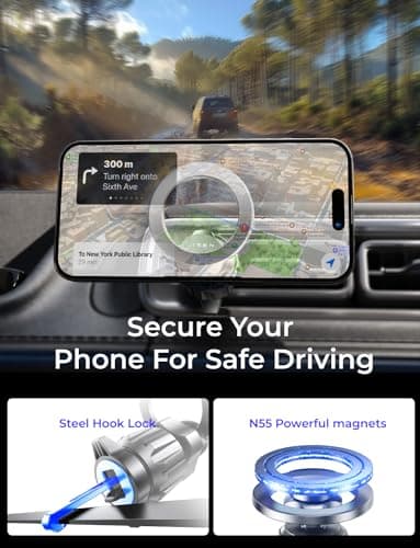 LISEN for MagSafe Car Mount,Car Accessories for Women Men [2025 Ultra] Magnetic Phone Holder for Car 360 Dashboard Vent Phone Mount for Car Organization iPhone 16e 15 14 13 12 Pro Max Plus Mini,Green - Image 4